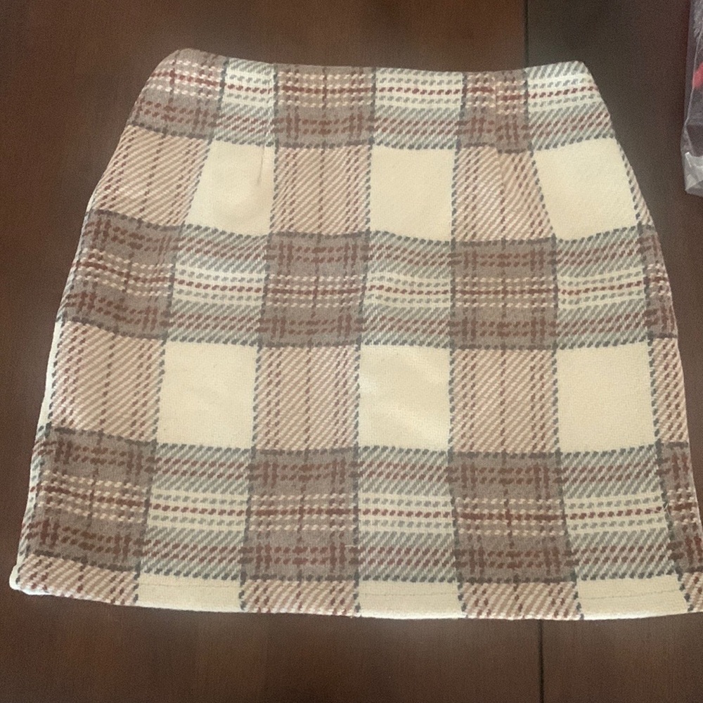 Wasting Minutes Multi Plaid Mini Skirt by Pink Lily